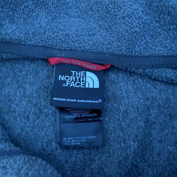 The North Face Men's Gray 1/4 Zip Fleece Pullover Sweatshirt Large - Picture 7 of 7